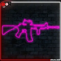تابلو نئون طرح اسلحه شماره 3 در ابعاد مختلف + آداپتور