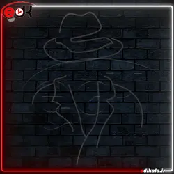 تابلو نئون طرح مافیا (مافیا ساده) شماره 5 در ابعاد مختلف + آداپتور