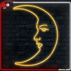 تابلو نئون طرح ماه شماره 1 در ابعاد مختلف + آداپتور