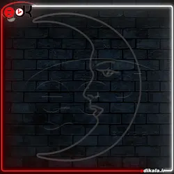 تابلو نئون طرح ماه شماره 1 در ابعاد مختلف + آداپتور