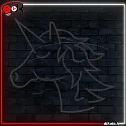 تابلو نئون طرح تک شاخ شماره 5 در ابعاد مختلف آداپتور