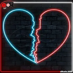 تابلو نئون طرح قلب شماره 24 در ابعاد مختلف + آداپتور