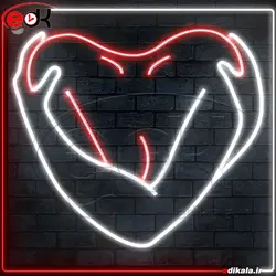 تابلو نئون طرح قلب شماره 23 در ابعاد مختلف + آداپتور