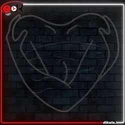 تابلو نئون طرح قلب شماره 23 در ابعاد مختلف + آداپتور