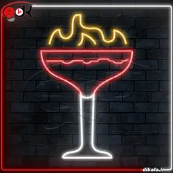 تابلو نئون طرح نوشیدنی شماره 11 در ابعاد مختلف + آداپتور