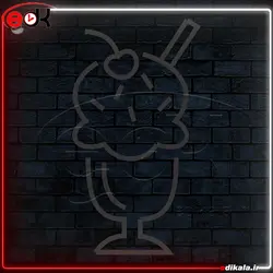 تابلو نئون طرح بستنی شماره 29 در ابعاد مختلف + آداپتور