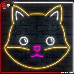 تابلو نئون طرح روباه شماره 2 در ابعاد مختلف + آداپتور