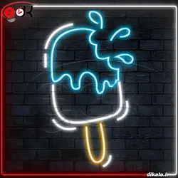 تابلو نئون طرح بستنی شماره 30 در ابعاد مختلف + آداپتور