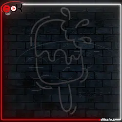 تابلو نئون طرح بستنی شماره 30 در ابعاد مختلف + آداپتور