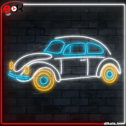 تابلو نئون طرح ماشین شماره 9 در ابعاد مختلف + آداپتور