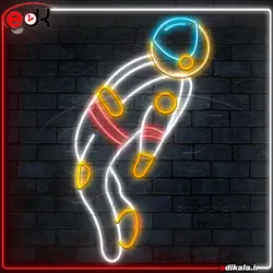 تابلو نئون طرح فضانورد شماره 3 در ابعاد مختلف + آداپتور