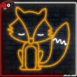 تابلو نئون طرح روباه شماره 4 در ابعاد مختلف + آداپتور