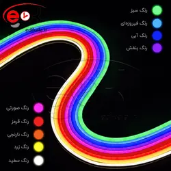 تابلو نئون طرح گیتار شماره 3 در ابعاد مختلف + آداپتور