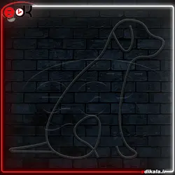 تابلو نئون طرح سگ شماره 3 در ابعاد مختلف + آداپتور