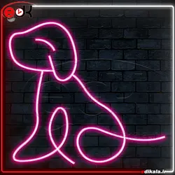 تابلو نئون طرح سگ شماره 2 در ابعاد مختلف + آداپتور