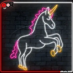 تابلو نئون طرح تک شاخ شماره 8 در ابعاد مختلف + آداپتور