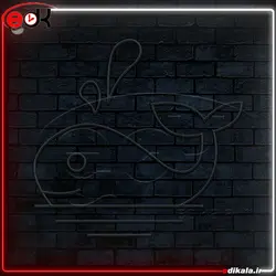 تابلو نئون طرح نهنگ شماره 2 در ابعاد مختلف + آداپتور