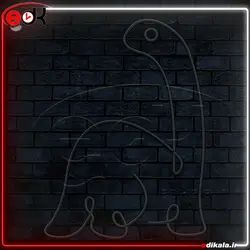 تابلو نئون طرح دایناسور شماره 1 در ابعاد مختلف + آداپتور