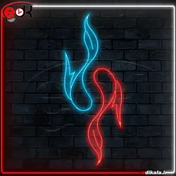 تابلو نئون طرح ماهی شماره 3 در ابعاد مختلف + آداپتور