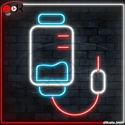 تابلو نئون طرح پزشکی شماره 2 در ابعاد مختلف + آداپتور