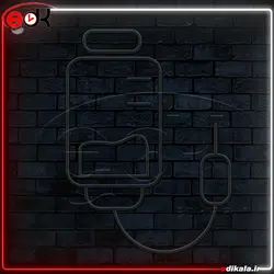 تابلو نئون طرح پزشکی شماره 2 در ابعاد مختلف + آداپتور