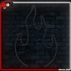 تابلو نئون طرح آتش شماره 2 در ابعاد مختلف + آداپتور