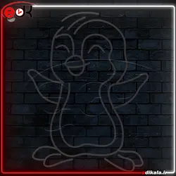 تابلو نئون طرح پنگوئن شماره 2 در ابعاد مختلف + آداپتور