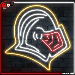 تابلو نئون طرح شوالیه شماره 1 در ابعاد مختلف + آداپتور