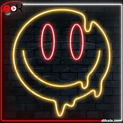 تابلو نئون طرح ایموجی شماره 14 در ابعاد مختلف + آداپتور