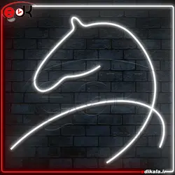 تابلو نئون طرح اسب شماره 3 در ابعاد مختلف + آداپتور