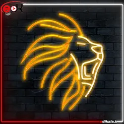 تابلو نئون طرح شیر شماره 5 در ابعاد مختلف + آداپتور