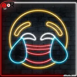 تابلو نئون طرح ایموجی شماره 15 در ابعاد مختلف + آداپتور