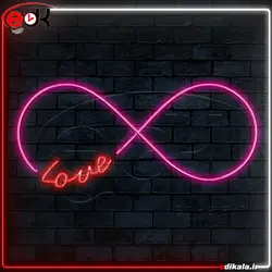 تابلو نئون طرح love شماره 6 در ابعاد مختلف +آداپتور+ فایل لایه باز