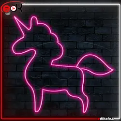 تابلو نئون طرح تک شاخ شماره 9 در ابعاد مختلف + آداپتور