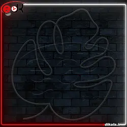 تابلو نئون طرح برگ شماره 1 در ابعاد مختلف +آداپتور+ فایل لایه باز