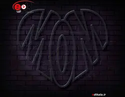 تابلو نئون طرح قلب شماره 32 در ابعاد مختلف + آداپتور