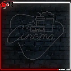 تابلو نئون طرح سینما شماره 1 در ابعاد مختلف +آداپتور+ فایل لایه باز