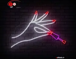 تابلو نئون طرح لاک شماره 2 در ابعاد مختلف + آداپتور