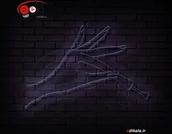 تابلو نئون طرح لاک شماره 2 در ابعاد مختلف + آداپتور