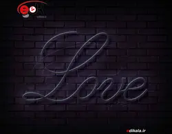 تابلو نئون طرح love شماره 7 در ابعاد مختلف +آداپتور+ فایل لایه باز