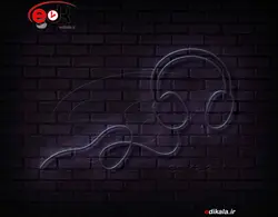 تابلو نئون طرح هدفون شماره 7 در ابعاد مختلف +آداپتور+ فایل لایه باز