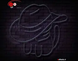 تابلو نئون طرح سگ شماره 15 در ابعاد مختلف + آداپتور