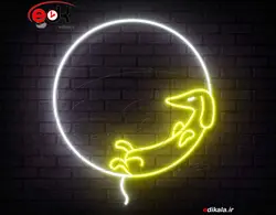 تابلو نئون طرح سگ شماره 14 در ابعاد مختلف + آداپتور