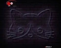 تابلو نئون طرح گربه شماره 17 در ابعاد مختلف + آداپتور