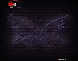 تابلو نئون طرح بال شماره 14 در ابعاد مختلف +آداپتور+ فایل لایه باز