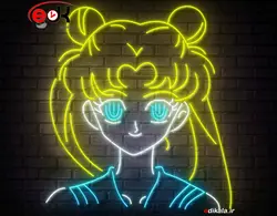 تابلو نئون طرح کارتونی شماره 48 در ابعاد مختلف + آداپتور