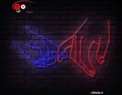 تابلو نئون طرح عاشقانه شماره 4 در ابعاد مختلف +آداپتور+ فایل لایه باز