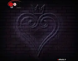 تابلو نئون طرح قلب شماره 35 در ابعاد مختلف + آداپتور