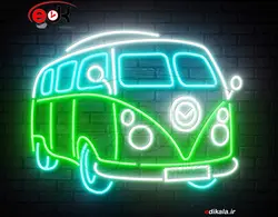 تابلو نئون طرح ماشین شماره 12 در ابعاد مختلف +آداپتور+ فایل لایه باز