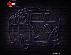 تابلو نئون طرح ماشین شماره 12 در ابعاد مختلف +آداپتور+ فایل لایه باز